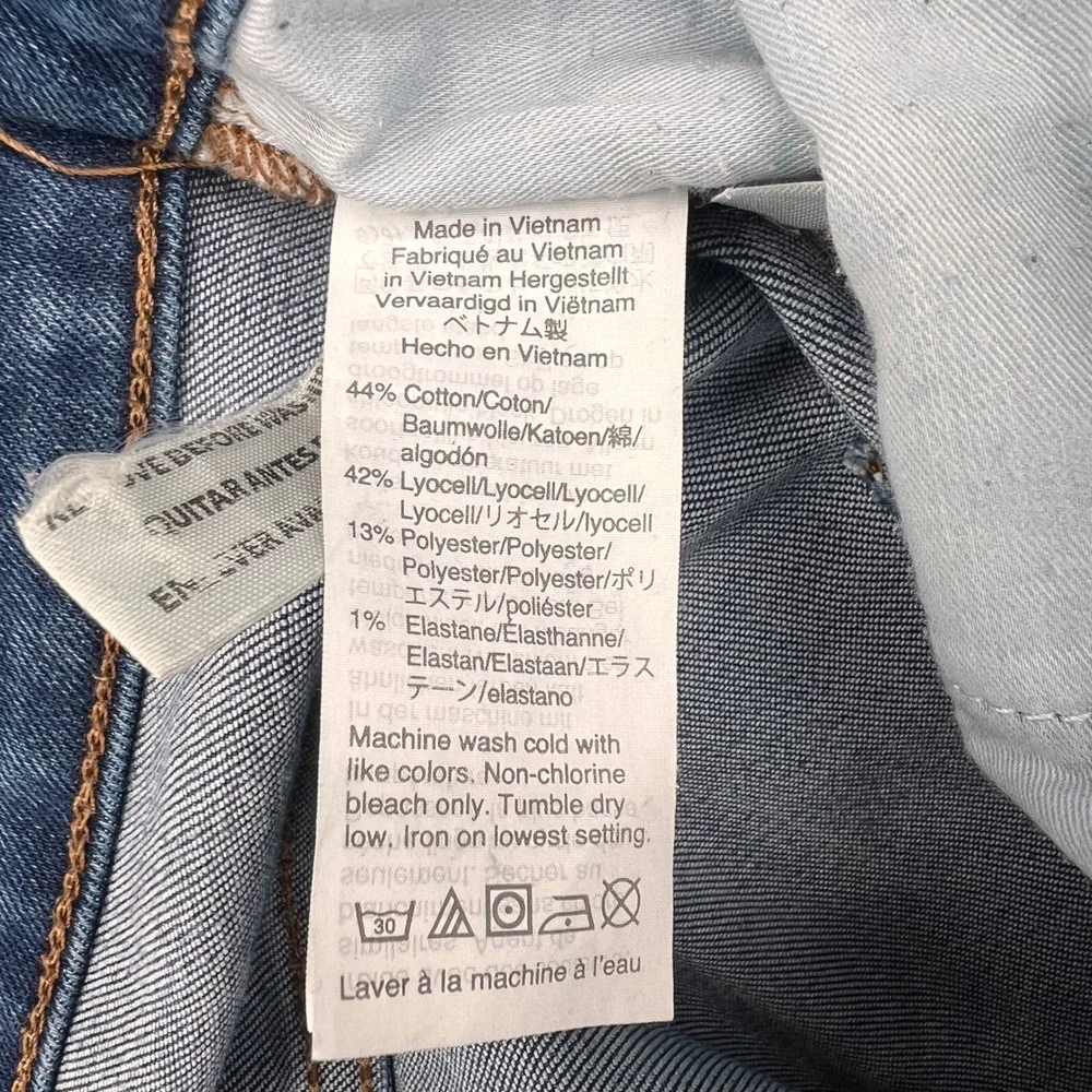 Madewell Curvy High-Rise Skinny Jeans Blue Tencel Blend Size 26 Ankle Boho Chic